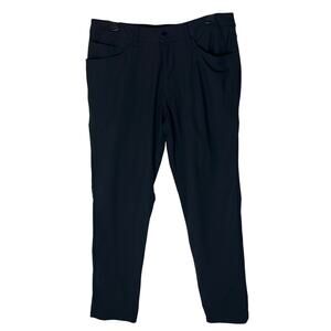 Lululemon Men's ABC Pants Slim Warpstreme Black Obsidian Pockets HEMMED Size 33